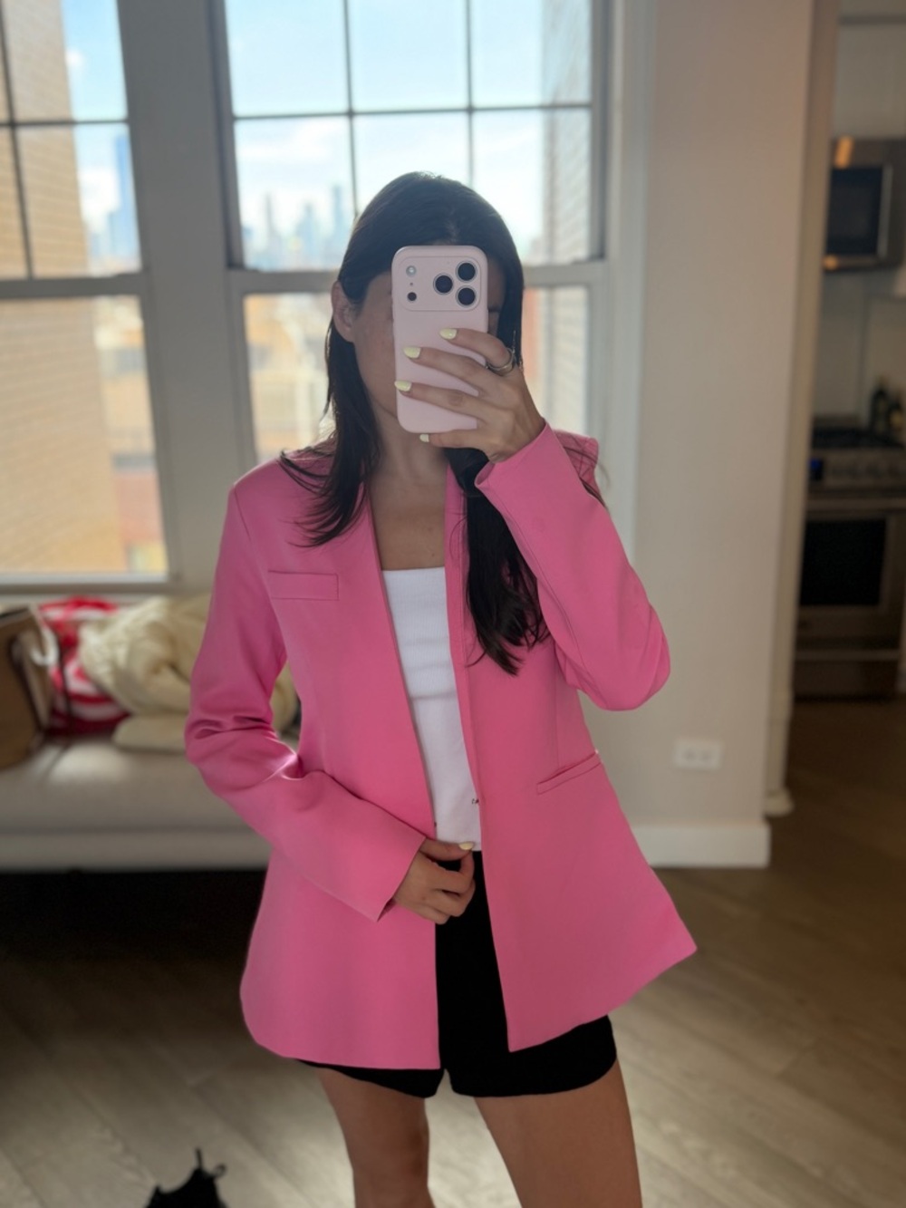 Bubblegum pink blazer